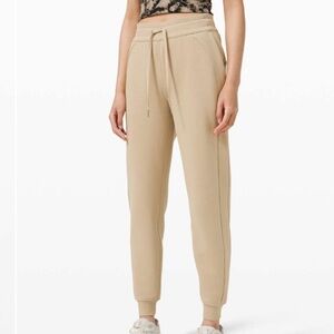 NWT Lululemon Scuba High-Rise Jogger *Fleece 28" In Tan/Trench Sz. 10